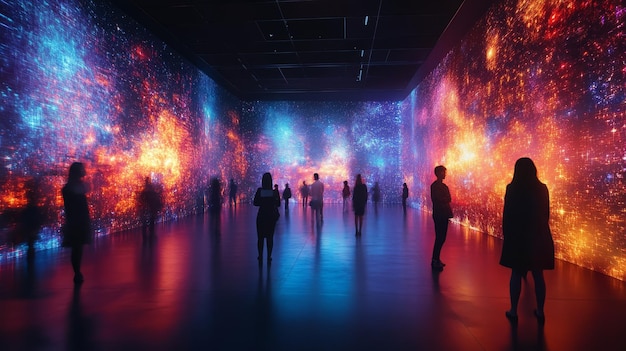 Dijital sanat enstalasyonu ve yapay zeka temalı interaktif eser