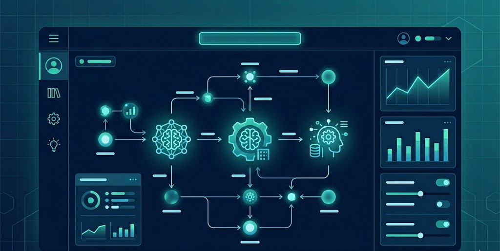 Open Design AI tasarım aracı minimalist arayüz illüstrasyonu