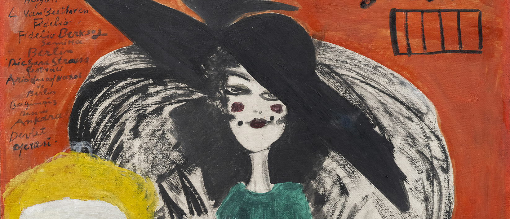 İstanbul Modern'deki Semiha Berksoy: Tüm Renklerin Aryası sergisinden bir eser